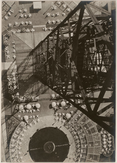 László Moholy-Nagy, “Photograph (Berlin Radio Tower),” 1928/29, gelatin silver print, 14 3/16 × 10 in., The Art Institute of Chicago, Julien Levy Collection, Special Photography Acquisition Fund, 1979.84, © 2017 Hattula Moholy-Nagy/Artists Rights Society (ARS), New York/VG Bild-Kunst, Bonn, digital image © The Art Institute of Chicago. Image courtesy LACMA.