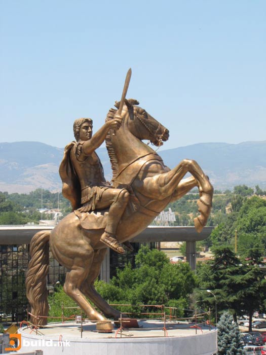 The Warrior on a Horse monument. The Image Courtesy of Build.mk