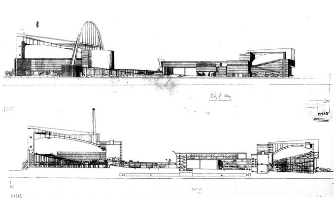 Le Corbusier's design for the Palace of Soviets.