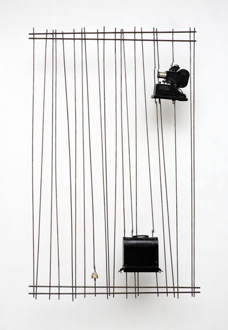 Gutov, Filmstrip projector. Metal, welding, ready-made 200x120 cm, 2008. Image courtesy of the author. 