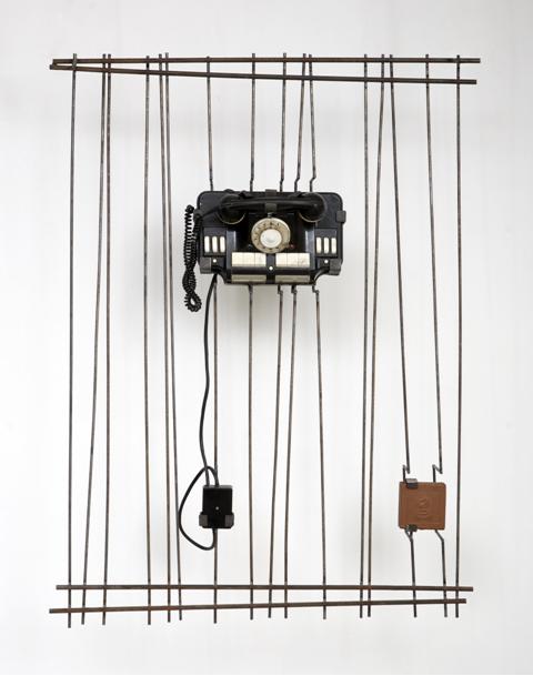 Gutov, Telephone. Metal, welding, ready-made 120x90 cm, 2008. Image courtesy of the author. 