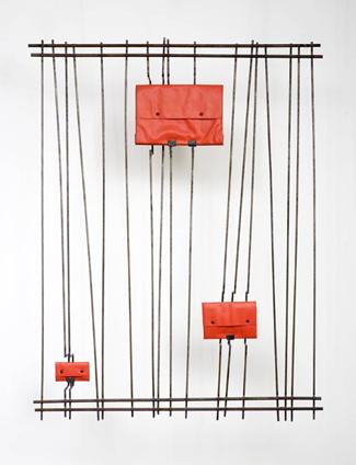 Gutov, Bags. Metal, welding, ready-made 120x90 cm, 2008. Image courtesy of the author. 