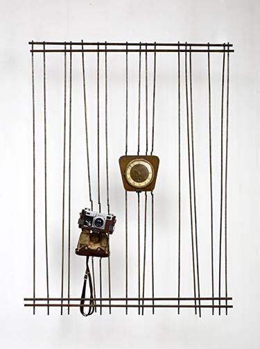 Gutov, Clock. Metal, welding, ready-made 120x90 cm, 2008. Image courtesy of the author. 