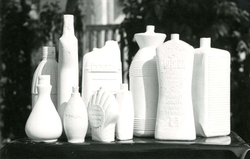 OHO Movement, Marko Poga?nik, "Plaster casts of bottles and other objects," 1965-68. Image courtesy of Moderna galerila, Ljubljana.