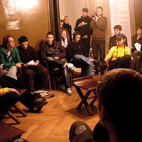 Project Space in the frame of Public Art Bucharest, 2007, presentation by Indymedia Romania, October, 2007.