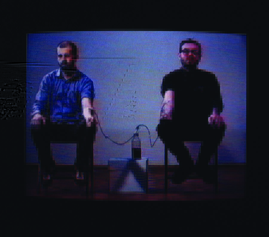 subREAL. "Communication 1:1 (Draculaland 5)," 1994, video-installation. Ernszt Museum, Budapest. Image courtesy of subREAL.