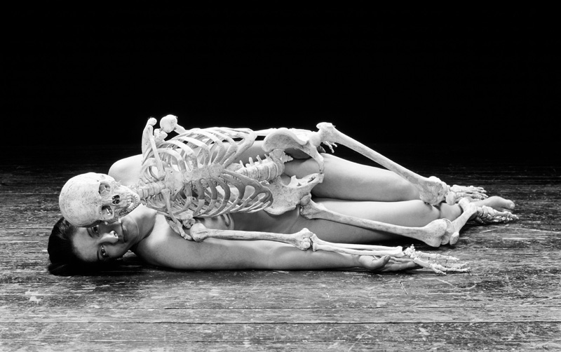 Marina Abramović, ‘Nude with Skeleton’. 2002-05. Black-and-white photograph. 50 x 80¼" (125 x 145 cm). © 2010 Marina Abramović. Courtesy the artist and Sean Kelly Gallery/Artists Rights Society (ARS), New York.