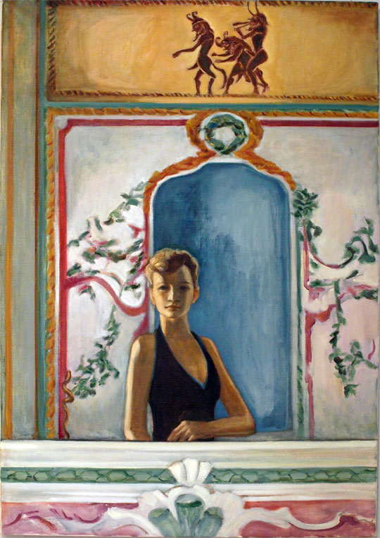 Ágnes Szépfalvi, 'In front of the blue'. Oil on canvas, 95 x 136 cm, 2008. Image courtesy of the author.