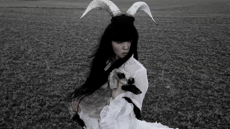 Video stills from ‘Milk for Lambs’, 2010, HD Single channel DVD, 11 minutes. Image courtesy of Priska C. Juschka Fine Art. Copyright Almagul Menlibayeva.