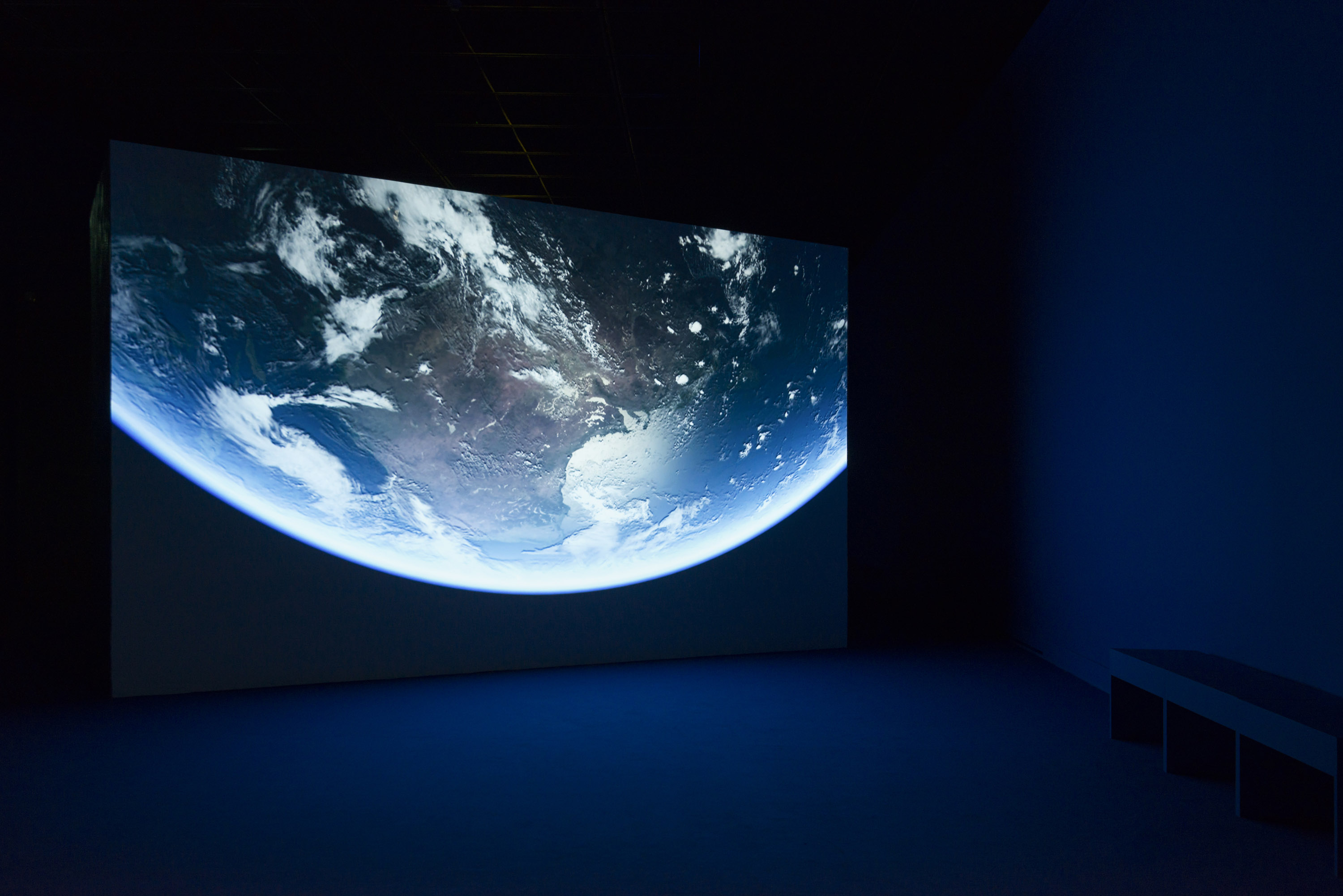 Angelika Markul, “Yonaguni Area,” 2016, video installation, various dimensions. Soundtrack by Simon Ripoll Hurier. On view at CSW Ujadowski Castle, Warsaw. Image courtesy of the artist. 