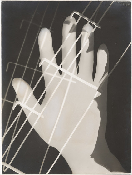 László Moholy-Nagy, “Photogram,” 1926, gelatin silver print, 9 3/8 x 7 in., Los Angeles County Museum of Art, Ralph M. Parsons Fund, © 2017 Hattula Moholy-Nagy/Artists Rights Society (ARS), New York/VG Bild-Kunst, Bonn, photo © Museum Associates/LACMA. Image courtesy LACMA.
