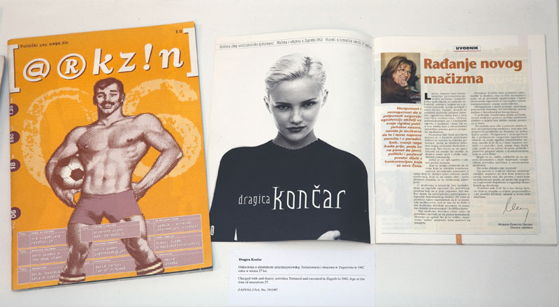 Sanja Ivekovi?, ‘Gen XX (Dragica Kon?ar)’; 1997-2001, offset print, 70-100cm, and advertisement published in Arkzin (on the picture). Image courtesy of Sanja Ivekovi?.