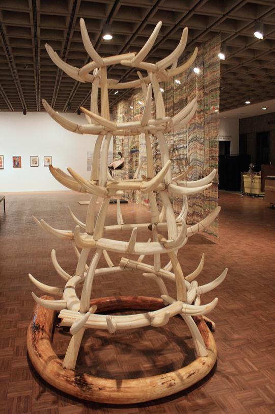 "From the Canyons to the Stars", 2012, faux walrus and mammoth tusks, dimensions variable. Image courtesy of Joanna Malinowska.