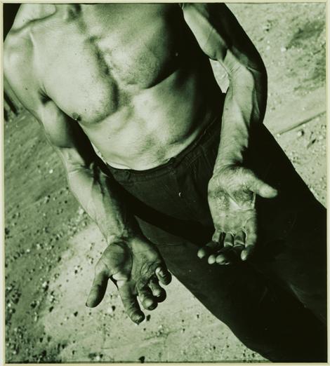 Vladimír Hnízdo; Czech, 1906-1983; Hands which Cannot Close into a Fist Because of Calluses, from the series Sand Shovelers (1936). Gelatin silver print; private collection, Prague. 