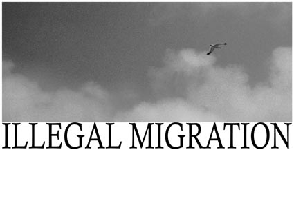 Luchezar Boyadjiev, 'Illegal Migration', 2001. Post-card for the Jezevo Detention Center, Croatia. Image courtesy of the author.