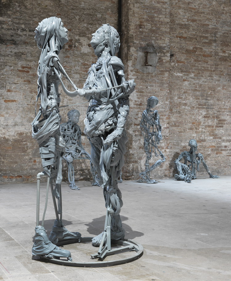 Pawe? Althamer, “Venetians,” 2013. Exhibition view: Venice Biennale, 2013. Image courtesy of the artist, Foksal Gallery Foundation, Warsaw, and neugerriemschneider, Berlin. Photo by Jens Ziehe, Berlin.