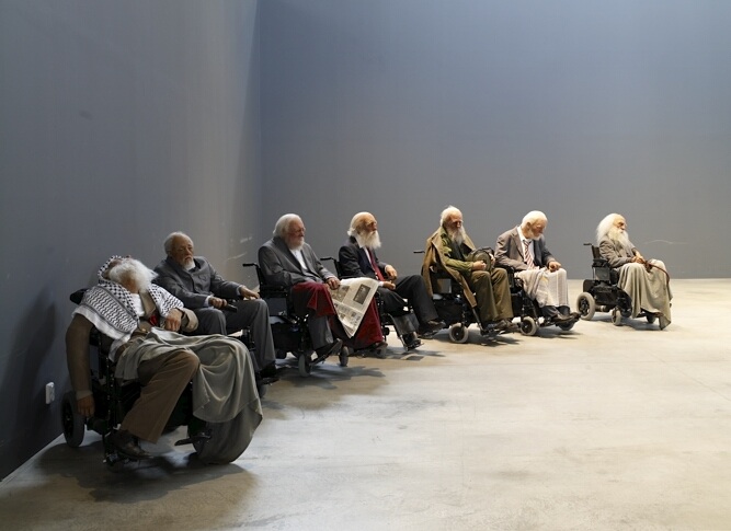 Sun Yuan & Peng Yu, ‘Old Persons Home’, 2007, Kinetic installation. Photo by Roman Suslov (Courtesy Moscow Biennale Art Foundation).