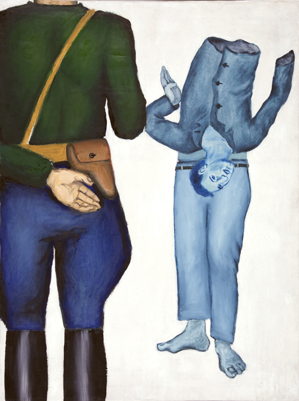 Andrzej Wróblewski, 'Execution VI / Execution with a Gestapo Man [Rozstrzelanie VI / Rozstrzelanie z gestapowcem]'. Oil on canvas, 118 x 89 cm, 1949. Private collection.