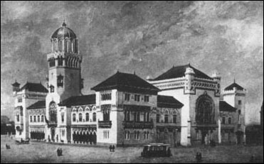 Giulio Magni, 'Project for the Bucharest city-hall', 1895.