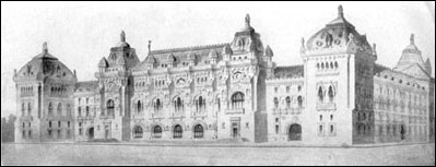 Ion Mincu, 'Project for the Bucharest city-hall', 1900.