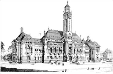 Petre Antonescu, 'Project for the Bucharest city-hall', 1912