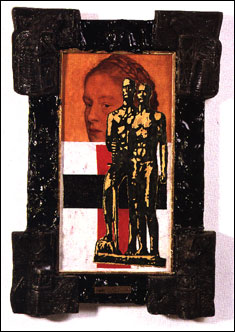 IRWIN, 'Malevich Between Two Wars', oil on canvas and mixed media, 77 x 51 cm, 1985.