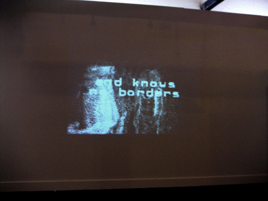 Victoria Vesna, 'Balkan Ghosts' (interactive projection, 2004).