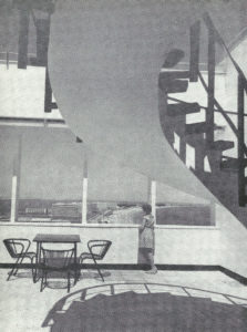 Mamaia, the terrace of hotel Parc (Arhitectura RPR, 1963, no. 1)