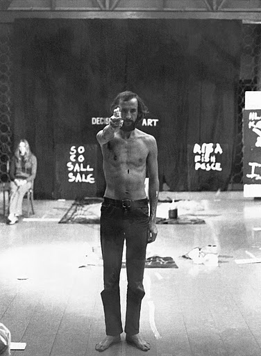 Fig. 8 Raša Todosijevi?‚ Decision as Art‚ 1973, Performance, Belgrade. Image courtesy of the author.
